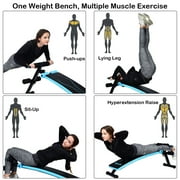 Costway Folding Weight Bench Adjustable Sit-up Board Workout Slant Bench Blue