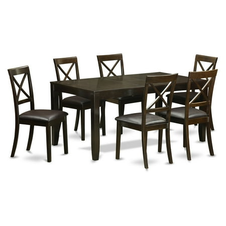 7 Piece Extension Table - East West Furniture Lynfield 7 Piece Extension Dining Table Set with Boston Chairs