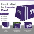 thumbnail image 2 of TCU Horned Frogs 6' College Sports Printed Table Throw - NCAA Licensed - Polyester Draped - School Tablecloth (Purple, White), 2 of 5
