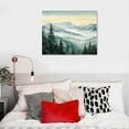 thumbnail image 5 of COMIO Canvas Wall Art for Bedroom Foggy Forest Tree Landscape Painting Misty Mountain Scenery Print Artwork Modern Office Bedroom Livroom Room Decor, 5 of 5