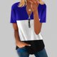 thumbnail image 2 of Blusa informal con cuello en V y manga corta con estampado de verano para mujer con estilo OAVQHLG3B Store  lin121212, 2 of 5