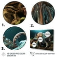 thumbnail image 3 of Designart "Blue Octopus Lunar Reflections" Animals Wall Decor, 3 of 5