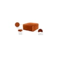 thumbnail image 2 of Meridian Furniture Arc Cognac Velvet Ottoman, 2 of 8