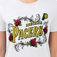 thumbnail image 3 of Women's G-III 4Her by Carl Banks White Indiana Pacers Super-Slim Fit Lightweight Roses Crew Neck T-Shirt, 3 of 3