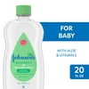 Johnson's Baby Oil, Mineral Oil with Aloe Vera & Vitamin E, 20 fl. oz