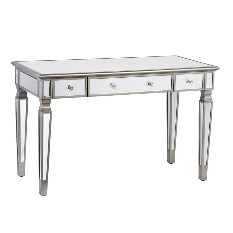 Angelette Glass Desk 3.5 H x 6.62 W x 8.75 D Top Material Glass