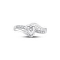 thumbnail image 2 of 10kt White Gold Womens Round Diamond Heart Promise Ring .03 Cttw, 2 of 4