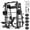 M11 home gym package-Black(bench & 340LBS plates & accessories), variant on Mikolo M11 Smith Machine, Complete Starter Home Gym Package, 2200 lbs Power Rack with 230LBS Plates and Weight Bench, Total Body Strength Training Cage