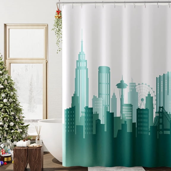 Ombre Grey Shower Curtain Fabric Shower Curtain Coastal Beach Ocean Wave Bathroom Shower Curtain Gray Gradual Color Design Nautical Waterproof Hooks Included 72x72 inches 1 Panel