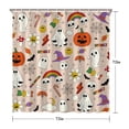 thumbnail image 5 of Spooky Halloween Night Pumpkin Black Cat Pattern Shower Curtain Waterproof Quick-Dry,72x72in Shower Curtain, 5 of 6