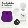 thumbnail image 6 of Fotbe Purple Womens High Waist Running Shorts Athletic Workout Quick Dry Shorts for Women with Pockets Gym Yoga Summer Shorts-Medium, 6 of 9