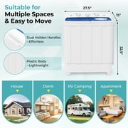 Auertech 28lbs Portable Washing Machine Compact Twin Tub Semi-Automatic Washer with Drain Pump