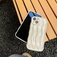 thumbnail image 5 of for iPhone 13 Case 6.1 Inch Cute Wavy Curly Wave Phone Case Aesthetic Water Ripple Pattern Soft Bumper Case for Women Girls Silicone Shockproof Protective Case, Beige, 5 of 12