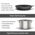 thumbnail image 4 of Juego de utensilios de cocina para acampar OXO Outdoor de 8 piezas: sartén de acero al carbono precurado de 25 cm, cacerolas de acero inoxidable de 2,25 y 5 cuartos con tapa, asa extraíble, salvamante, 4 of 5