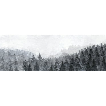 Marmont Hill Winter Pine Trees Painting Print on Wrapped Canvas