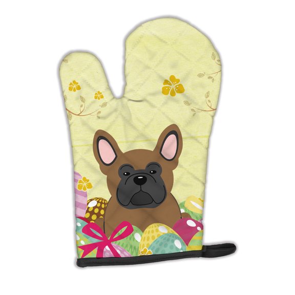 Carolines Treasures BB6013OVMT Easter Eggs French Bulldog Brown Oven Mitt Large multicolor