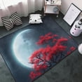 thumbnail image 3 of Red Tree Moon Night Sky Shaggy Area Rug, Rugs for Living Room Bedroom Non Slip Door Mat Indoor Carpet Machine Washable Nursery Home Decor Floor Mats for Entryway 60x39in-#, 3 of 5