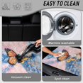 thumbnail image 5 of COEQINE Universal Trunk Liner for SUV Sedan, Non-Slip Machine Washable Cargo Liner Pet Cargo Mat Accessories for Families, Universal 29" x 39", Butterfly Floral Oil-painting, 5 of 7