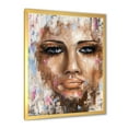 thumbnail image 2 of Designart 'Abstract Portrait Of A Young Woman With Blue Eyes I' Modern Framed Art Print, 2 of 4