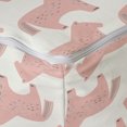 thumbnail image 4 of Animal Rectangle Pouf, Horse with Colored Dashes or Strokes Themed Illustration, Under Desk Foot Stool for Living Room Office Ottoman with Cover, 25", Coral and Cream, by Ambesonne, 4 of 4