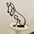 thumbnail image 1 of Modern Abstract Minimalist Metal Dog Sculpture Decors Statue Home Room OrnamentsHound, 1 of 1