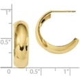 thumbnail image 2 of Primal Gold 10 Karat Yellow Gold 6.5mm J-Hoop Earrings, 2 of 5