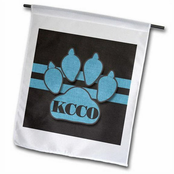 3dRose, Keep Calm and Carry On Texting Fun for Dog Lovers in Blue and Brown, 18 x 27 inch Garden Flag