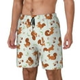 thumbnail image 2 of Daiia Squirrel Playing Mens Swim Trunks Swim Shorts Quick Dry Swim Shorts with Mesh Lining Pockets-Medium, 2 of 9