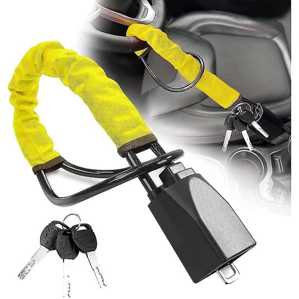 Barra antirrobo para automóvil, Bloqueo antirrobo para volante de automóvil, Barra de bloqueo para volante de automóvil, Protección universal robusta, para automóviles, camiones, camionetas