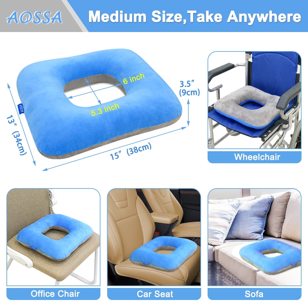 Donut Pillow Seat Cushion for Tailbone Pain Relief, Hemorrhoid Butt Pillow, Post-Surgery Cushion for Hip Surgery, Pregnancy & Pressure Sore Relief