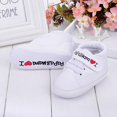 thumbnail image 3 of Baby Boys Girls High Top Fashion Sneakers White I Love Papa & Mama Walking Canvas Shoes for Toddler Kids, 3 of 7