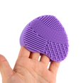 thumbnail image 1 of Limpiador De Brochas De Maquillaje, Guante De Corazón De Silicona, Limpieza De Tablero Cosmético, Depurador De Lavado Para Eliminación De Polvo, Residuos De Maquillaje, 1 of 8