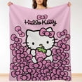 thumbnail image 4 of Hello Kitty Blanket for Women Girls Flannel Blanket Cute Throw Blanket Fluffy Blanket Cat Theme Soft Blanket for Travel Bed Sofa Couch Birthday Gifts for Kids Adult,Pink 80X60, 4 of 9