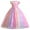 Rainbow Pink, variant on IBTOM CASTLE Kids Girls Long Communion Princess Dresses Flower Pageant Party Wedding Floor Length Dance Evening Gowns 5-6 Years Purple