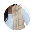 thumbnail image 7 of Breezora Quilted Sleeveless Puffer Vest for Women Hooded Winter Coat Warm Zip Up Outerwear Mid Length Design L Size, 7 of 7