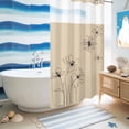 thumbnail image 5 of No Hook Shower Curtain, Floral Shower Curtains for Bathroom with See Through Top Window, Spring Flower Waterproof & Washable Bath Curtain Narrow 54"x78", 5 of 9