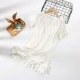 thumbnail image 2 of CYRBOKO Girls Summer Nightgowns, Lightweight Soft Short Sleeve Casual Girls Pajamas White Size 9-10 T, 2 of 3