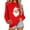 Red, variant on Cavosen Christmas Winter Tops for Women Crew Neck Long Sleeve Ugly Pullover Santa Solid Loose Blouses Party Shirt Tops