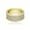 Gold, variant on Titanium Mens CZ Wedding Band Engagement Ring Comfort Fit Statement Jewelry With White Gift Box Packaging