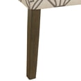 thumbnail image 4 of Parson Dining Chairs with Trellis Patterned Fabric Upholstered Seating, Beige and Gray, Set of Two, 4 of 10