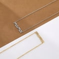thumbnail image 2 of Nvzi-a Mothers Day Gifts for Mom Necklaces for Mama Birthday Present for Mom Stainless Steel Letter Necklace（Gold）, 2 of 2
