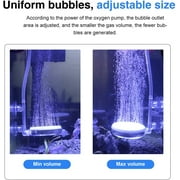 UPETTOOLS Aquarium Nano Air Stone Fish Tank Ultra Silent Nano Bubble Stone Silent Diffuser for Dissolved Oxygen, Used in Aquariums Fish Tank and Hydroponic Pumps (60mm))