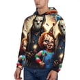 thumbnail image 3 of Lsque Chucky Pattern Casual Men's Hoodie,Hooded Sweatshirt with Kangaroo Pocket,Pullover Hoodie-3X-Large, 3 of 8
