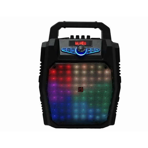 MR.DJ PARTY ROCK 8" Speaker System Bluetooth Big Led Portable Stereo Tailgate