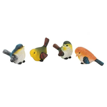 Mgaxyff Bird Figurine Decor, 4Pcs Resin Birds Figurine Decoration Lawn Garden Courtyard Ornaments