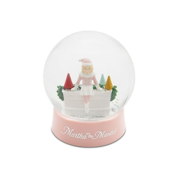 Martha Stewart Martha on The Mantel Pink Snow Globe