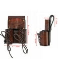 thumbnail image 2 of TOURBON Leather Double Bullpin Holder Spud Wrench Pouch Carrier Tools Holster-Brown, 2 of 8