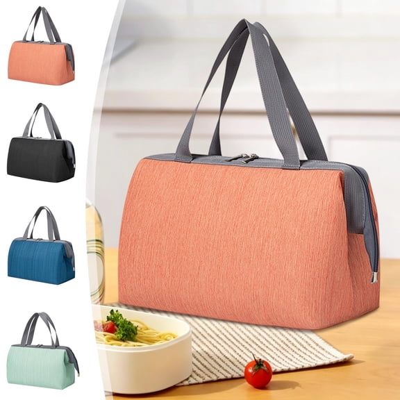 Lunch Bag Men, 10L Large Capacity Lunch Bags for Men Women- Reusable Insulated Leakproof Lunch Box Tote Bag, Cool Bags for Adults,Thermal Cooler Bag for Work Picnic Travel, Orange