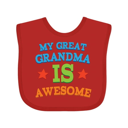 

Inktastic My Great Grandma is Awesome Gift Baby Boy or Baby Girl Bib