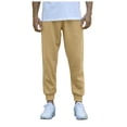 thumbnail image 2 of Men Lined Joggers Pants Winter Soft Active Running Outdoor Sweatpants Khaki L, 2 of 7